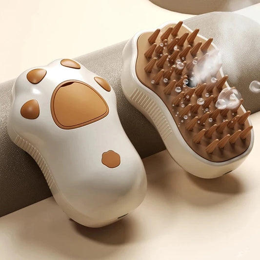 3-in-1 steam pet grooming brush for dogs and cats